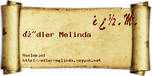 Ádler Melinda névjegykártya