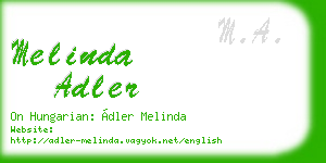 melinda adler business card