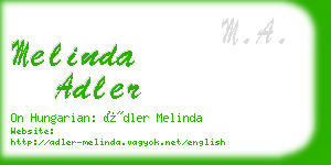 melinda adler business card